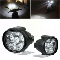 motorcycle headlights 6 white led lights high brightness modified auxiliary lights for scooter electric vehicles o4m5