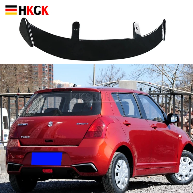 

Высококачественный спойлер из АБС-пластика для Suzuki Swift 2006-2016, спортивный спойлер из углеродного волокна, вид на крышу хэтчбека, комплект акс...