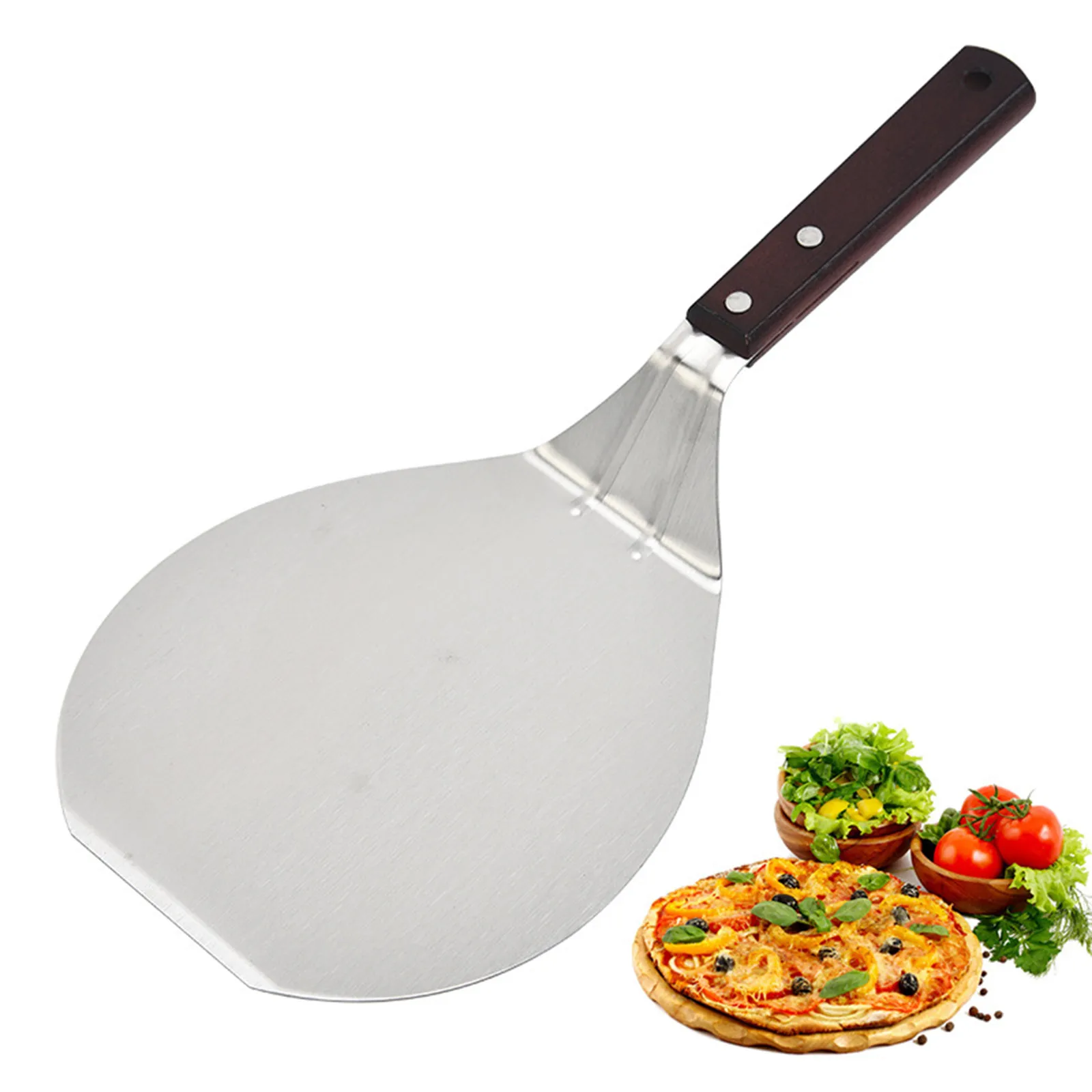 

Stainless Steel Pizza Peel Pizza Shovel Foldable Wooden Handle Transfer Tray Pizza Spatula Bread Baking Tools Kitchen Gadgets