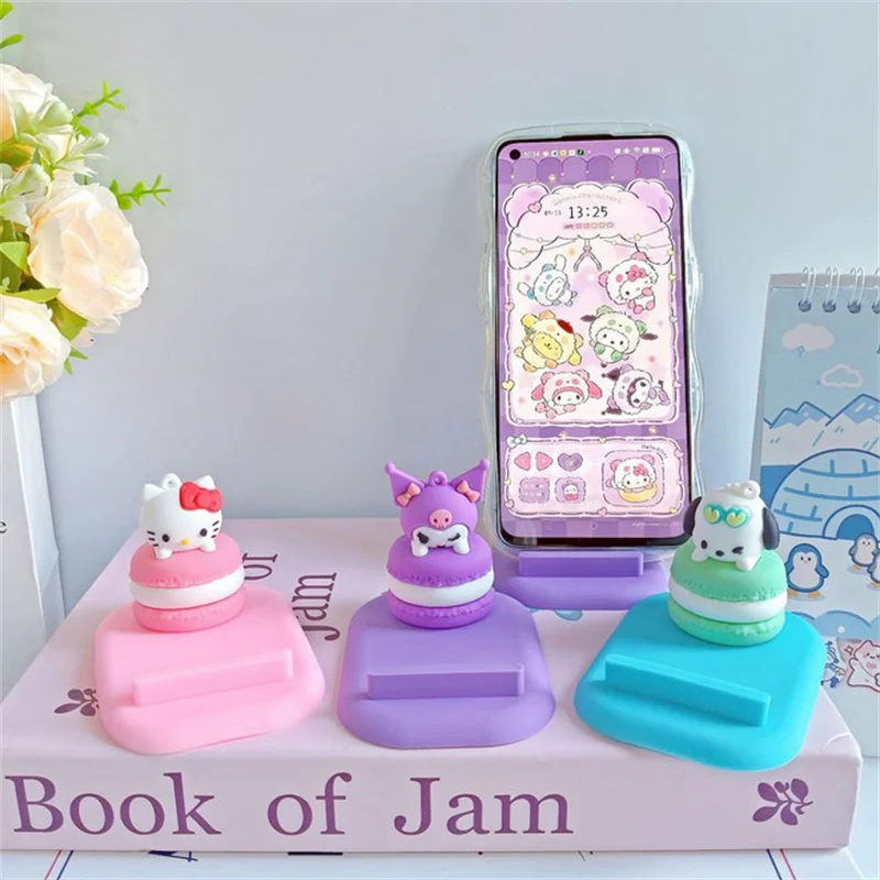 Cinnamoroll аниме Kawaii Sanrio Ins фигурка ленивый настольный подставка для мобильного