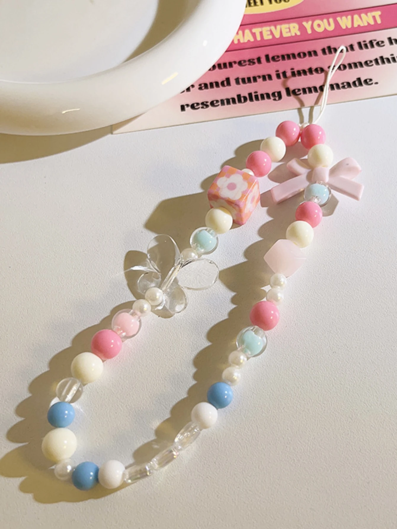 1 шт. женский телефон с розовым бантом