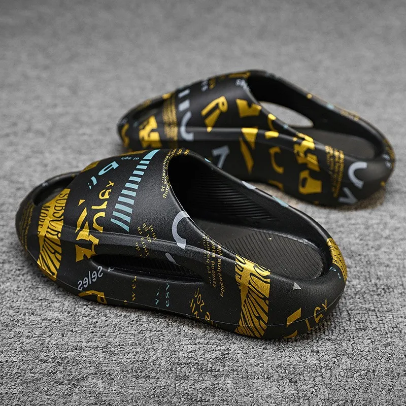 Мужские Нескользящие пляжные сандалии мягкие босоножки из ЭВА на толстой