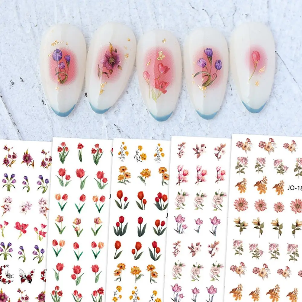

Tulip Rose Nail Decorations Nail Art Decorations Nail Art Sticker Flowers Nail Sticker Nail Jewelry Accessories