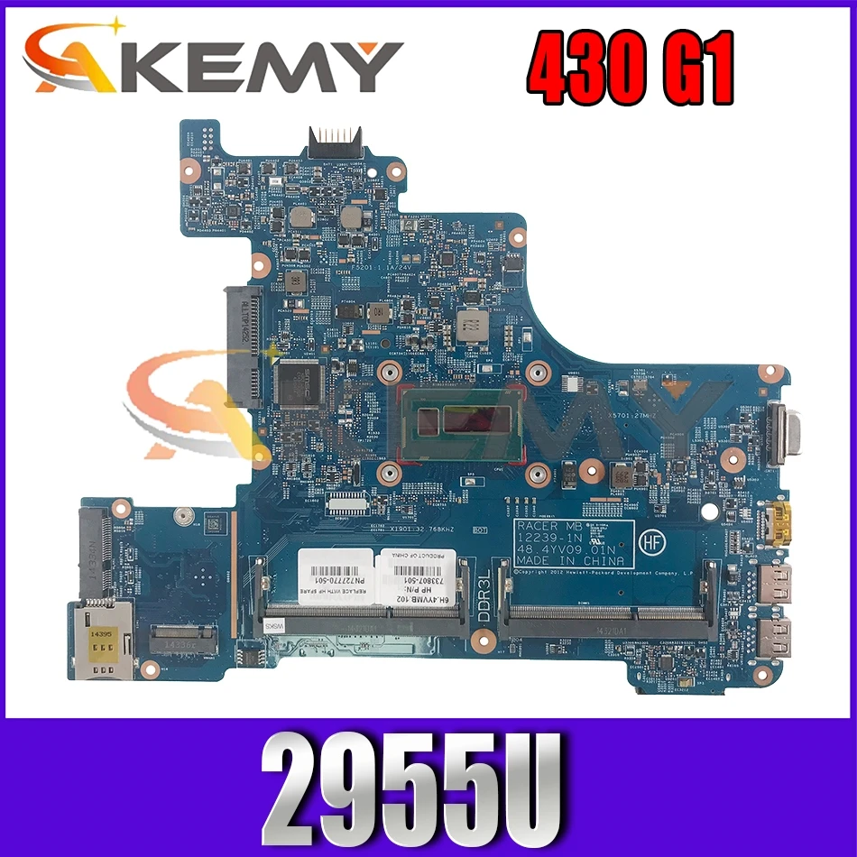 

Материнская плата для ноутбука HP Probook 740609 G1 Celeron 2955U материнская плата для ноутбука 12239-1N 488.4yv10.01n SR1DU 740609-001 501-430
