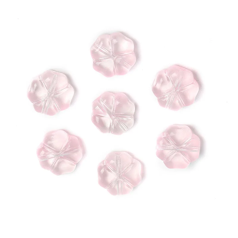 100pcs/Lot 10mm Flower Clover Shape Crystal Spacer Beads Glass Loose Beads Pendant For Jewelry Making DIY Necklace Accessories