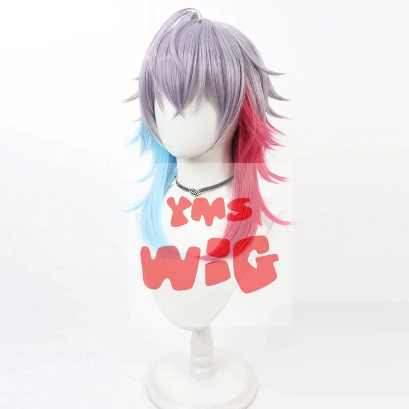 Парик для косплея YouTuber Vtuber Gavis Bettel светло-фиолетовый красный синий смешанные