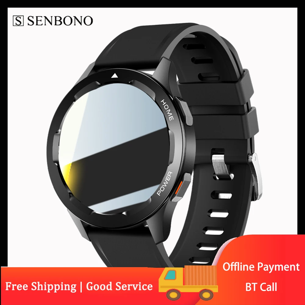 

SENBONO Smart Watch Men Bluetooth Dial Call NFC Thermometer Heart Rate Monitor IP67 Waterproof Smartwatch Women For Android IOS