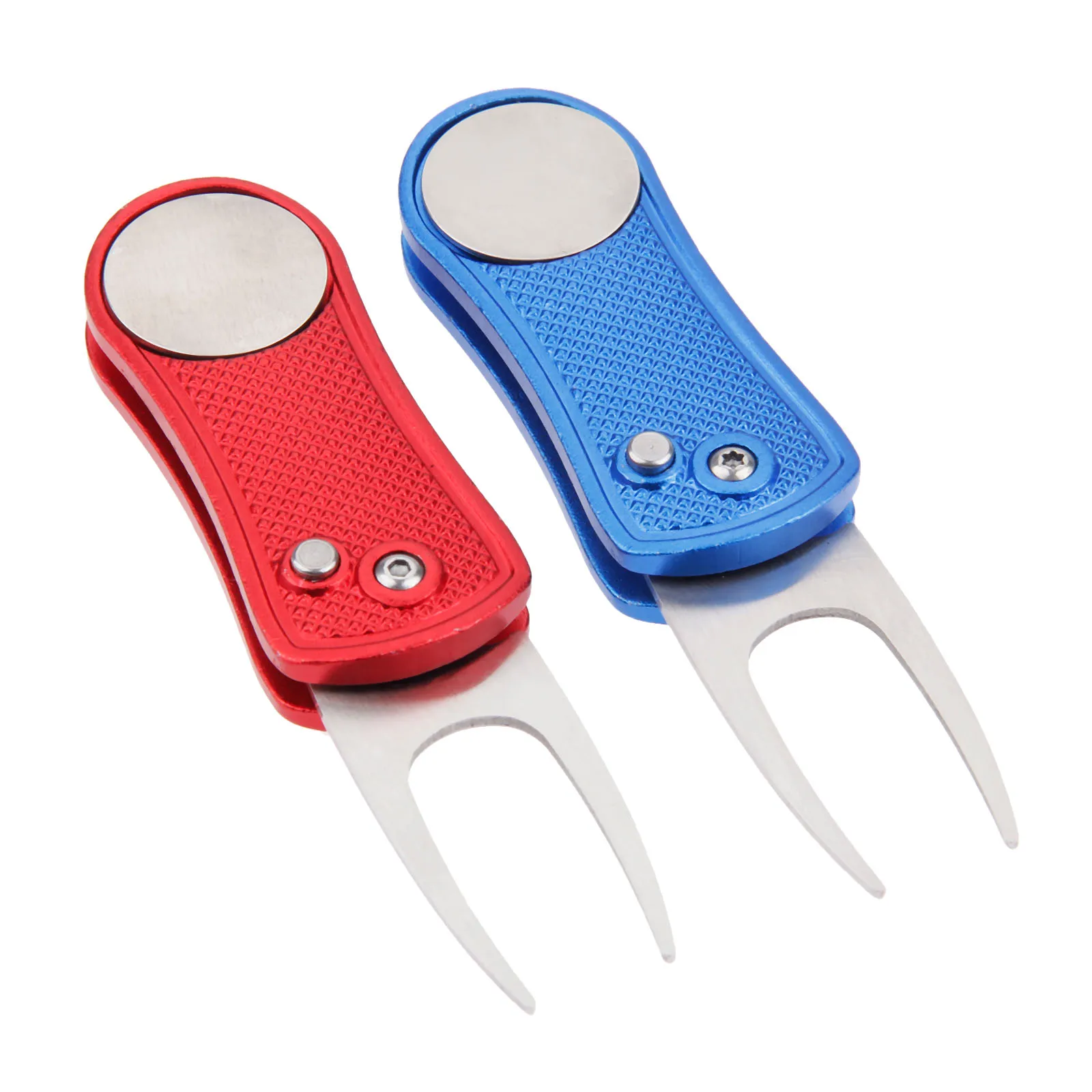 

1Pc Mini Foldable Golf Ball Pitch Marker Repair Divot Tool Switchblade Groove Cleaner Mud Remover Putting Green Fork Accessories