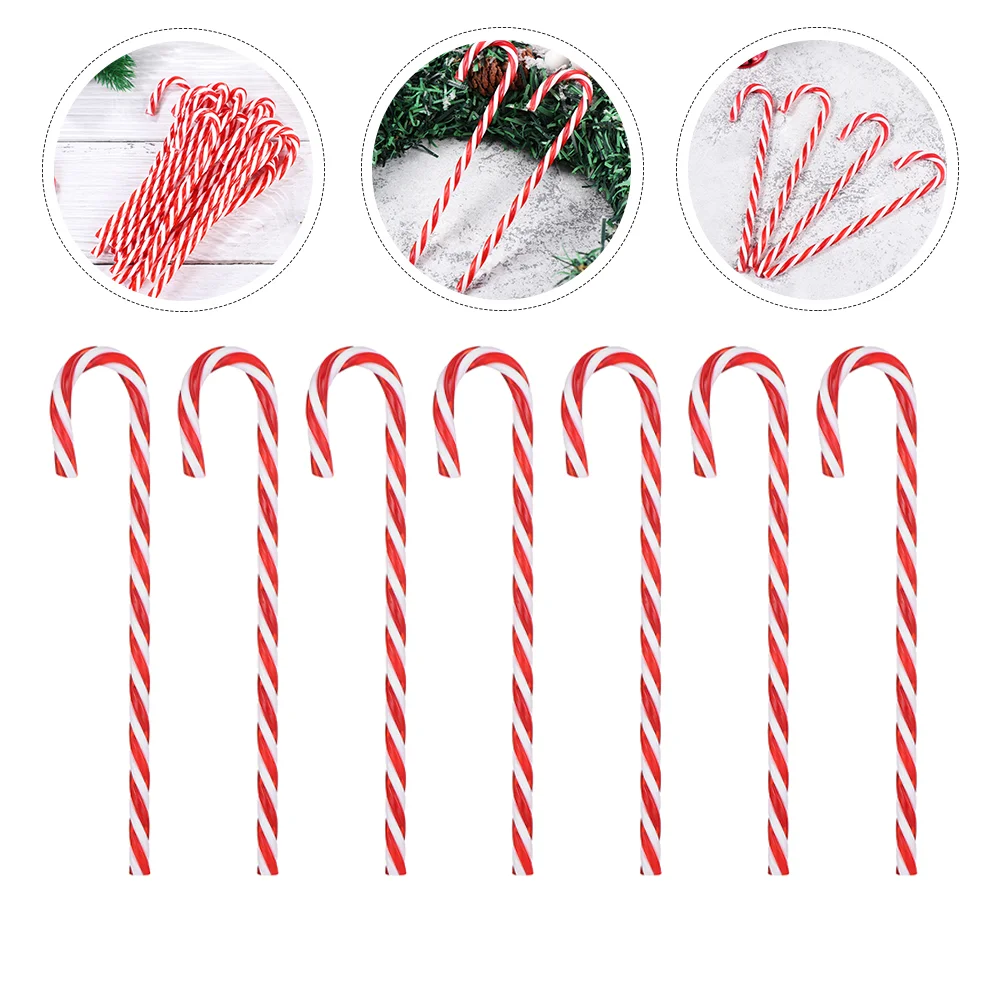 

25Pcs Christmas Crutch Pendants Lovely Xmas Tree Ornaments Home Decoration