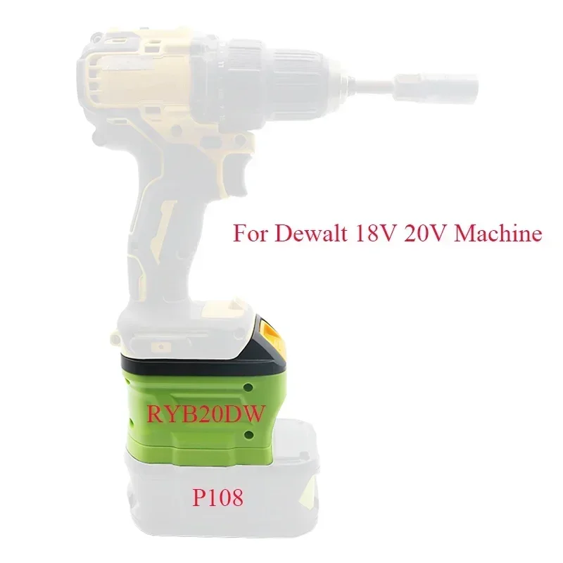 Адаптер преобразователя P108 RYB18MT RYB20DW RYB18MIL Junctor для Makita Dewalt Milwaukee Ryobi никель