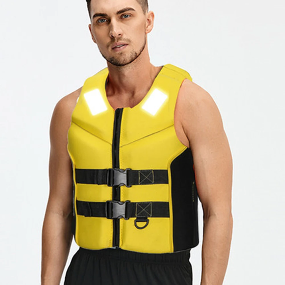 New Neoprene Adult Life Jacket Professional Water Sports Swimming Buoyancy Vest Surf Boating Motorboat Fishing Life Jacket 2022