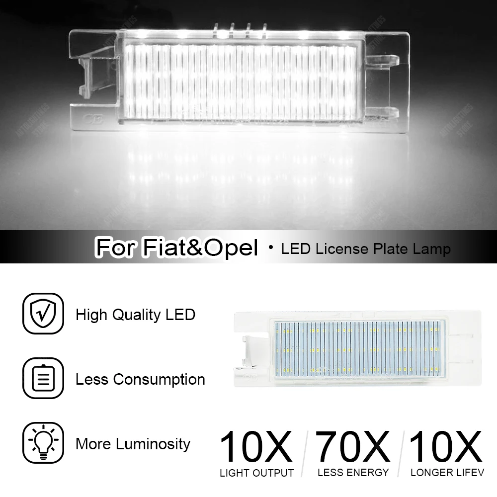 2 шт. автомобильные светодиодные фонари номерного знака для Opel Adam Corsa C D E Astra H J K