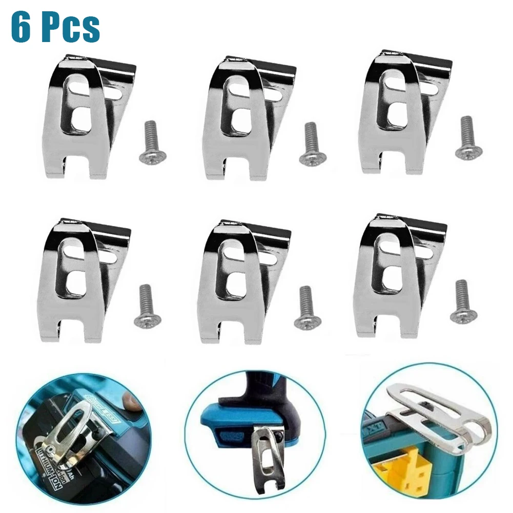 6 Pcs/set Hooks With Screws For Makita 18V LXT Cordless Drills Impact Driver Power Tools Accessories