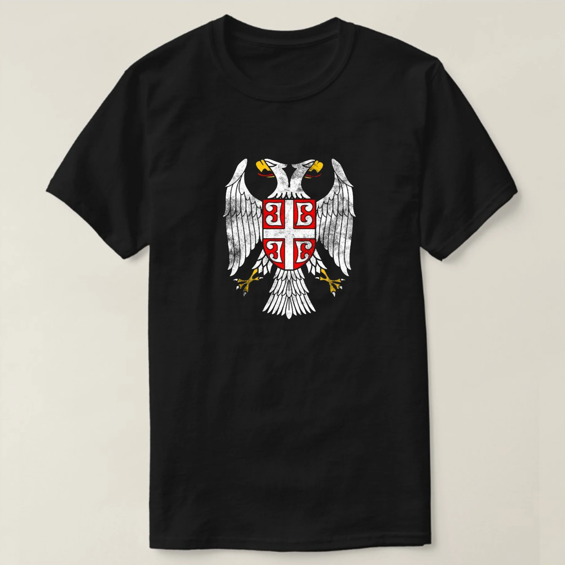 

Serbian Eagle Coat of Arms - Serbia T-Shirt. High Quality Cotton, Loose, Big Sizes, Breathable Top, Casual Tshirt