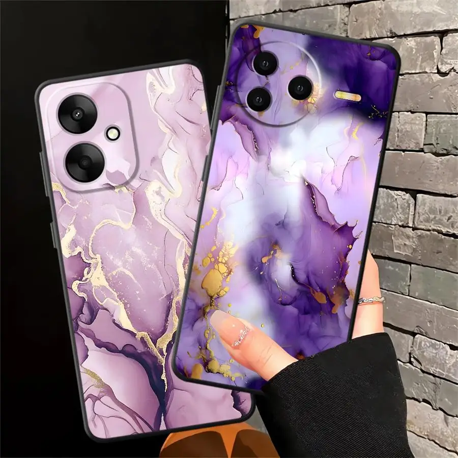 Роскошный чехол с фиолетово-золотым принтом для Xiaomi Mi 11 12X 12T Pro 12 13 Lite 14 10T 11T Funda Phone Cover (art.: 3920daa2bf53e) - 3920daa2bf53e