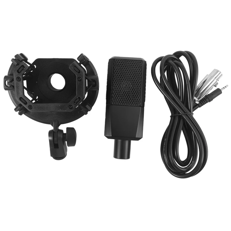 

USB-микрофон, конденсаторный микрофон для подкастов с амортизирующим креплением для записи компьютерных игр и Youtube