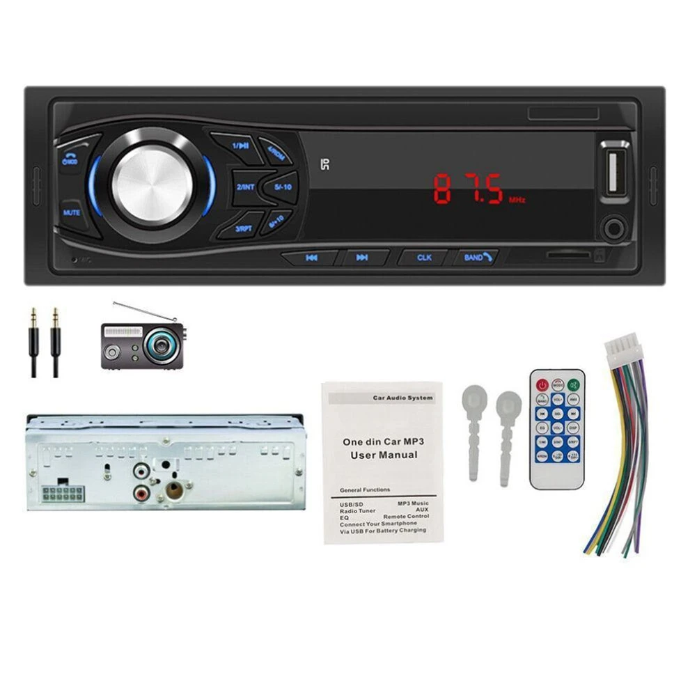 

Автомагнитола с поддержкой Bluetooth, USB, TF-карты, FM-радио, mp3-плеером, ПК, Тип: 12pin