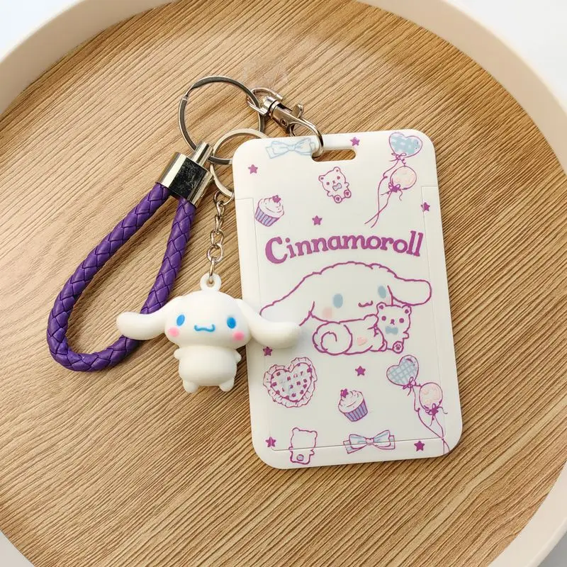 Sanrio Cinnamoroll Брелок С Рисунком Собаки Из Мультфильма Складной Женский ID-карта
