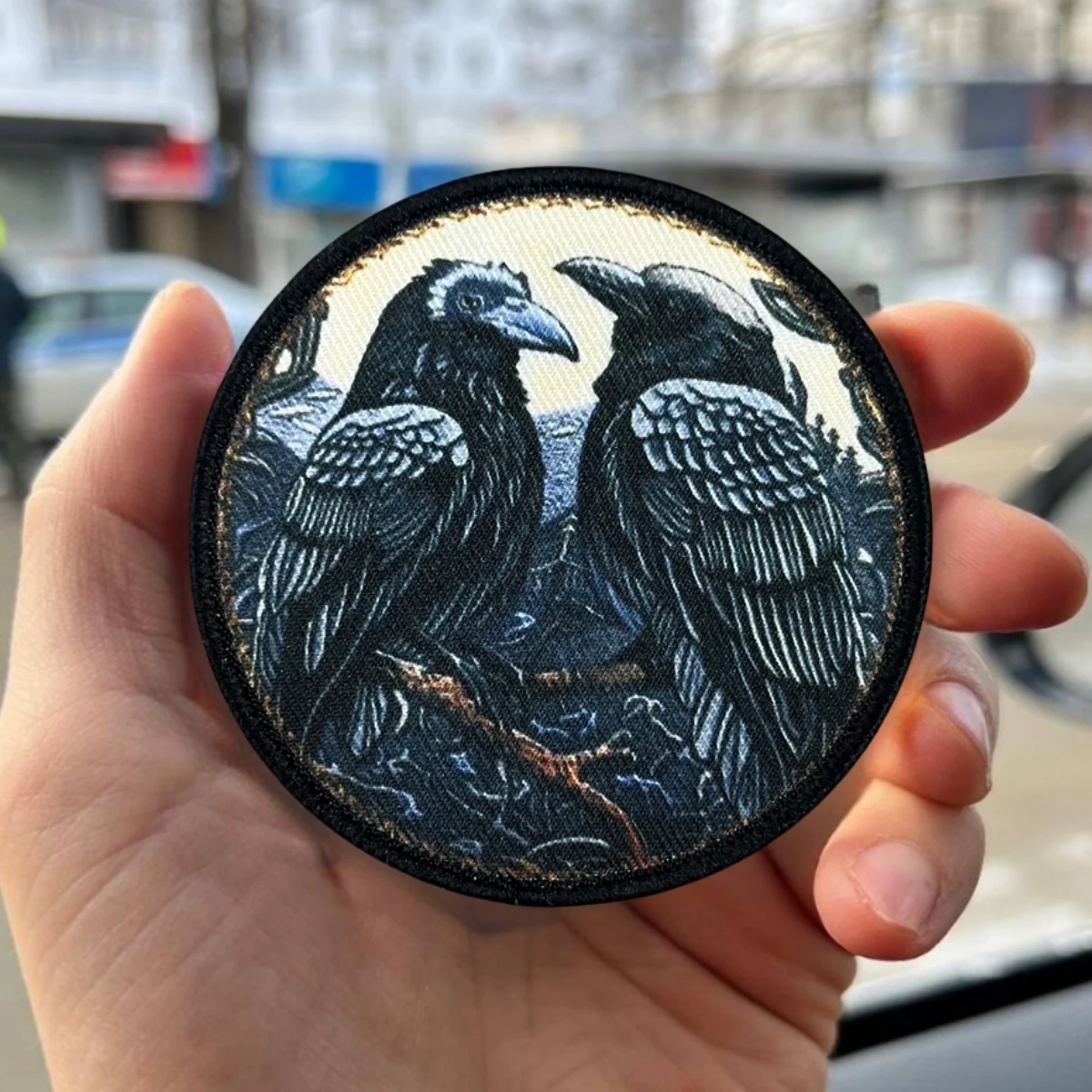 Hugin and Munin — нашивка на значок Одина равенс мораль тактическая военная повязка