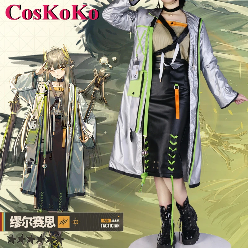 

CosKoKo Muelsyse Cosplay Anime Game Arknights Costume Sweet Lovely Combat Uniform Women Halloween Party Role Play Clothing XS-XL