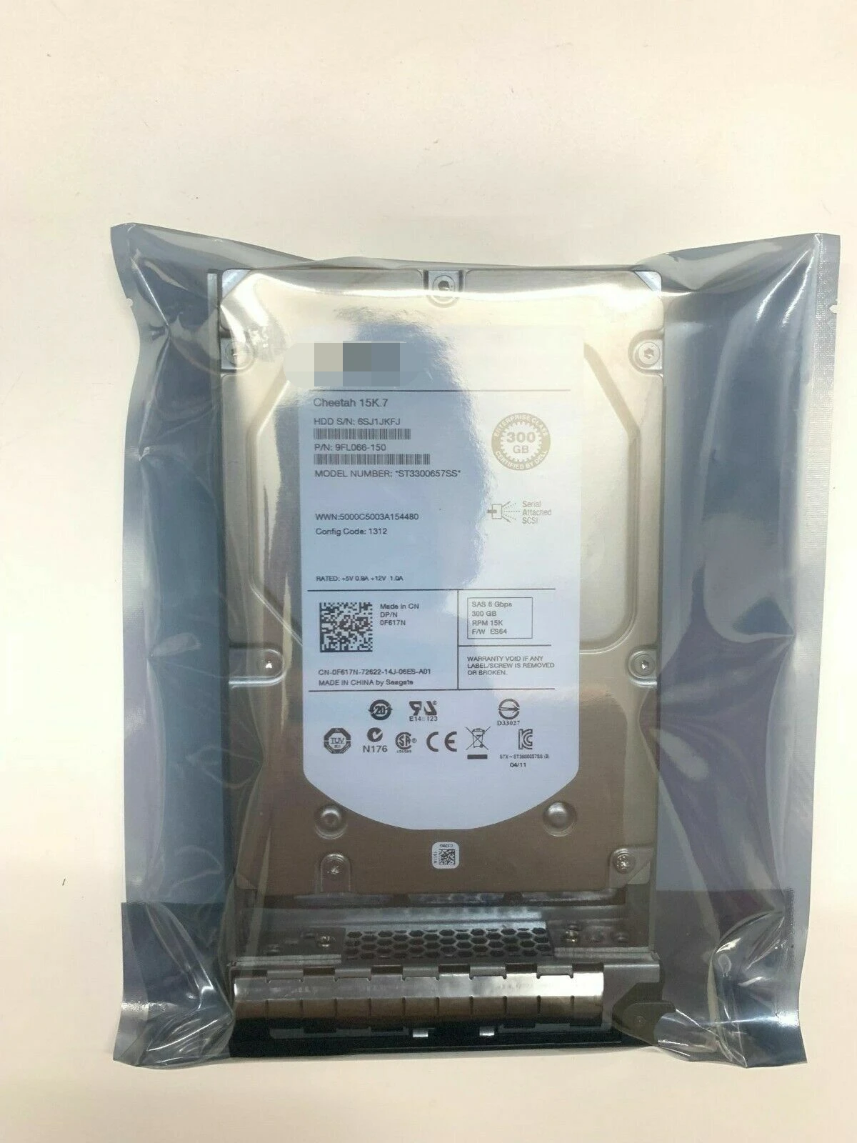 

Жесткий диск с лотком для Dell F617N 0F617N ST3300657SS 300 ГБ 15K 6G 3,5 SAS HDD