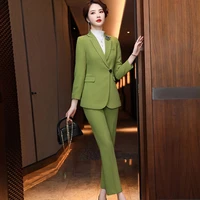 2022 new high quality office women blazer pants 2 piece set spring and autumn casual fashion ladies suit trousers
