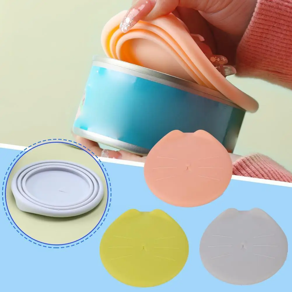 

Silicone Canned Lid Sealed Feeders Food Can Lid For Puppy Dog Cat Storage Top Cap Reusable Cover Lid Health Pet Daily Suppl U4T4