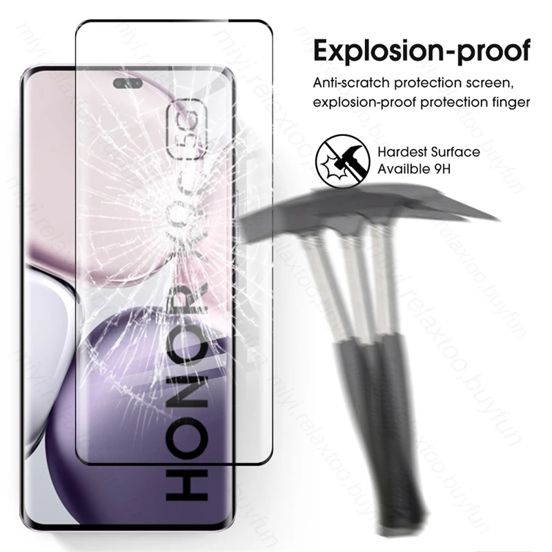 Закаленное стекло 6 в 1 для Honor X9c 5G 9H изогнутая защитная пленка экрана HonorX9c