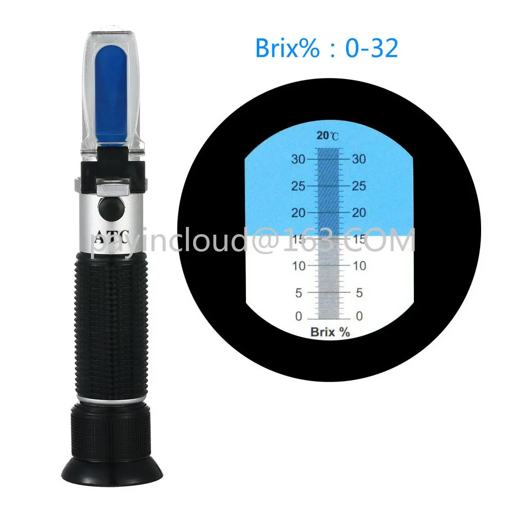 

Handheld refractometer sugar meter 0-32 Brix meter refractometer sweetness meter Liquid fructose tester