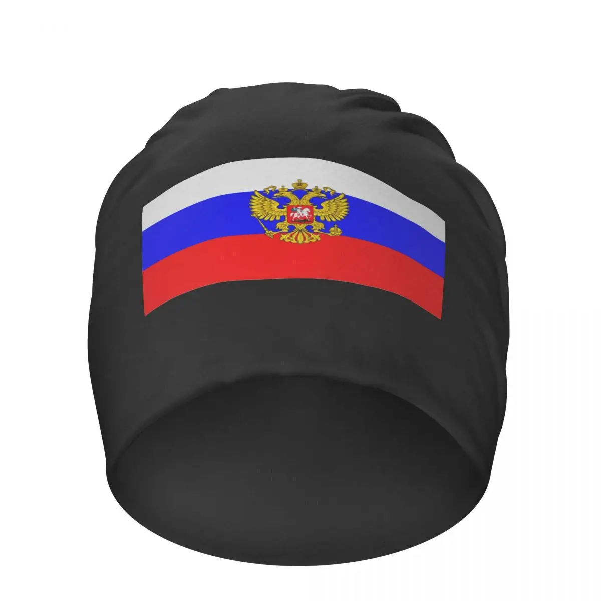 

Russian Emblem Eagle Beanies Cap Unisex Casual Bonnet Hats Russia Emblem Tricolor National Eagle Skullies Hedging Winter Hats