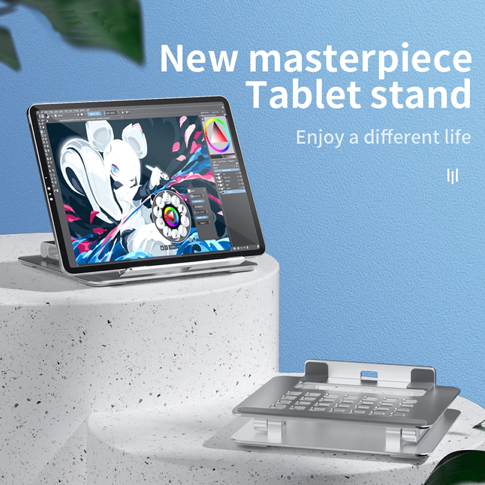 Подставка OUTMIX для планшета алюминиевая регулируемая настольная Складная