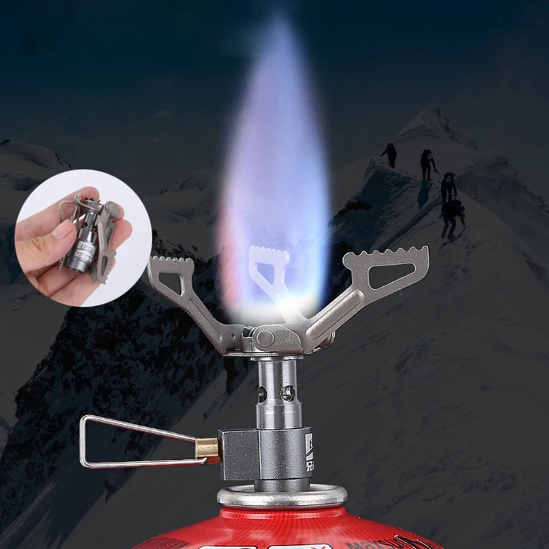 

Tita-Alloy Mini Portable Outdoor Stove 3000T for Outdoor Sports Enthusiasts with Serrated Anti-skid Leak-proof