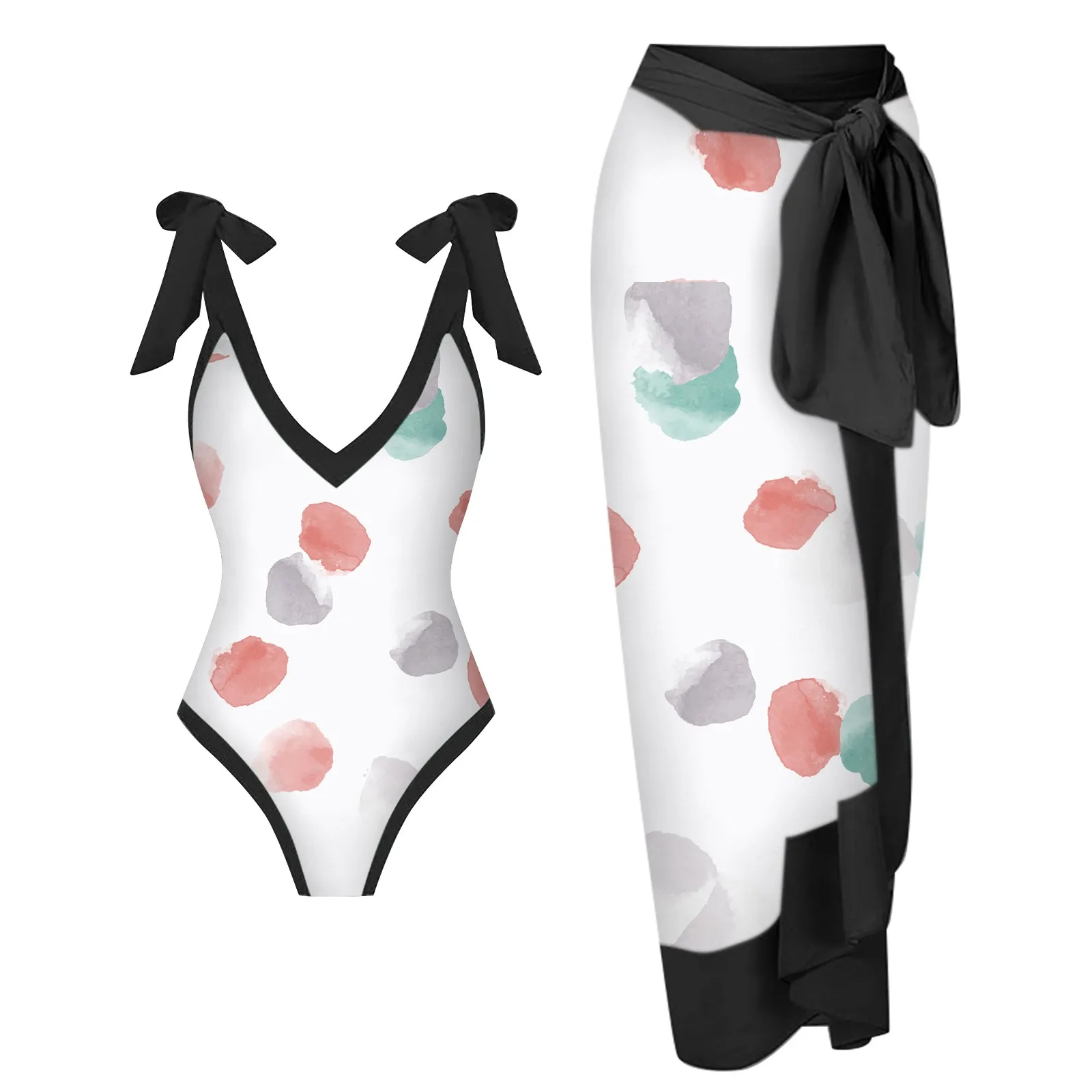 

Women High Waisted Bikini Sexy Push Up Two Piece Swimsuits Vintage Swimsuit Two Piece Retro Running Shorts Asymmetrical Bikini