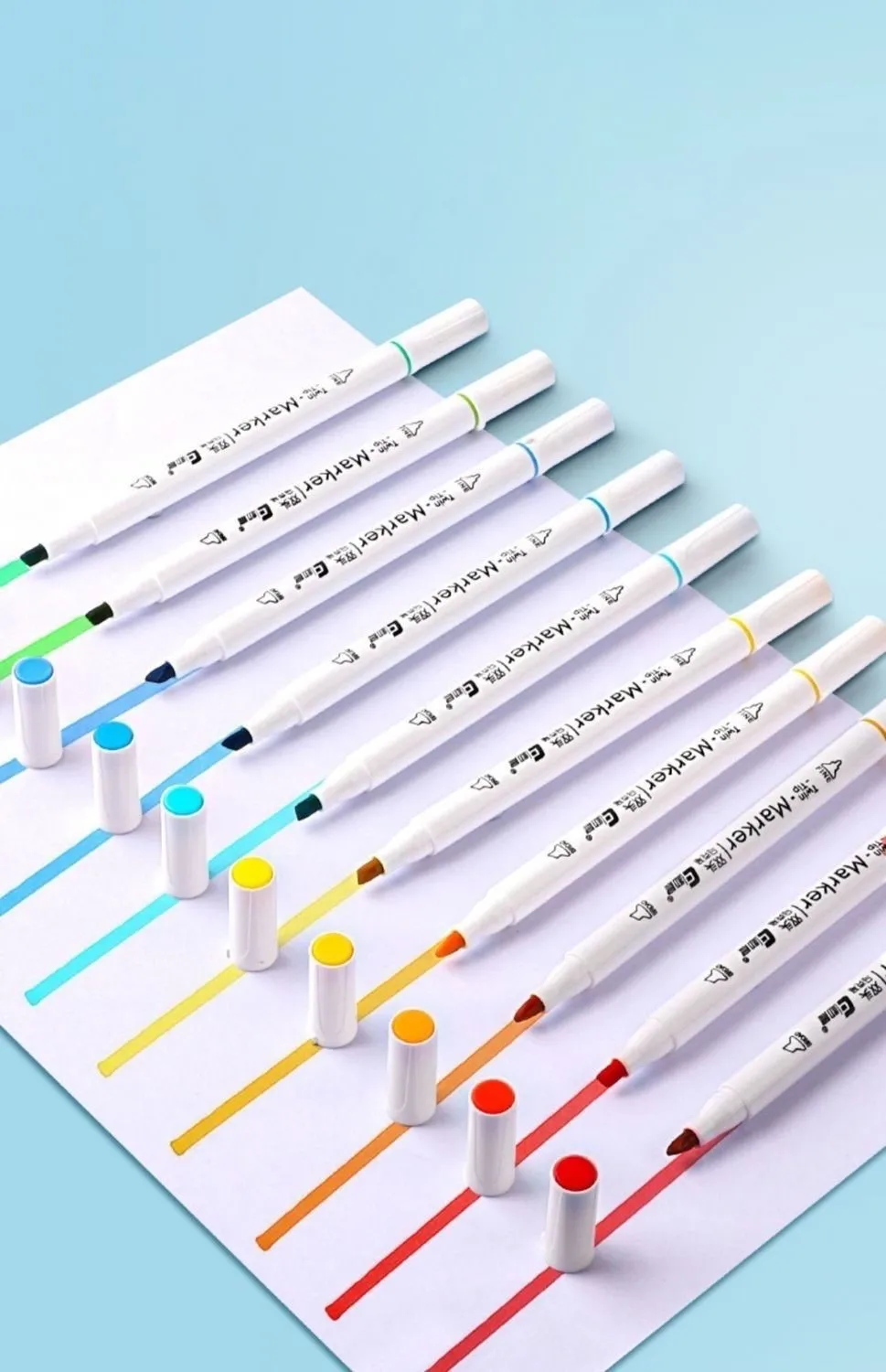 

Double-headed Marker Pen set 12-48 Color,Primary SchoolStudents Hand-painted,Animation Novice， DIY，Design Special