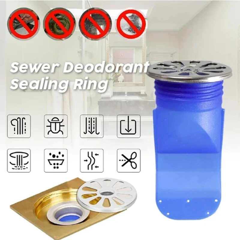 

Sewer Smell Removal Sealing Ring Set Silicone Core Sewer Pipe Seal Ring Bathroom Washing Machine Tool FP8