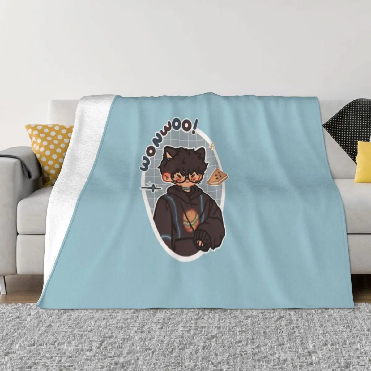 WONWOO ! Ультрамягкое одеяло из микрофлиса