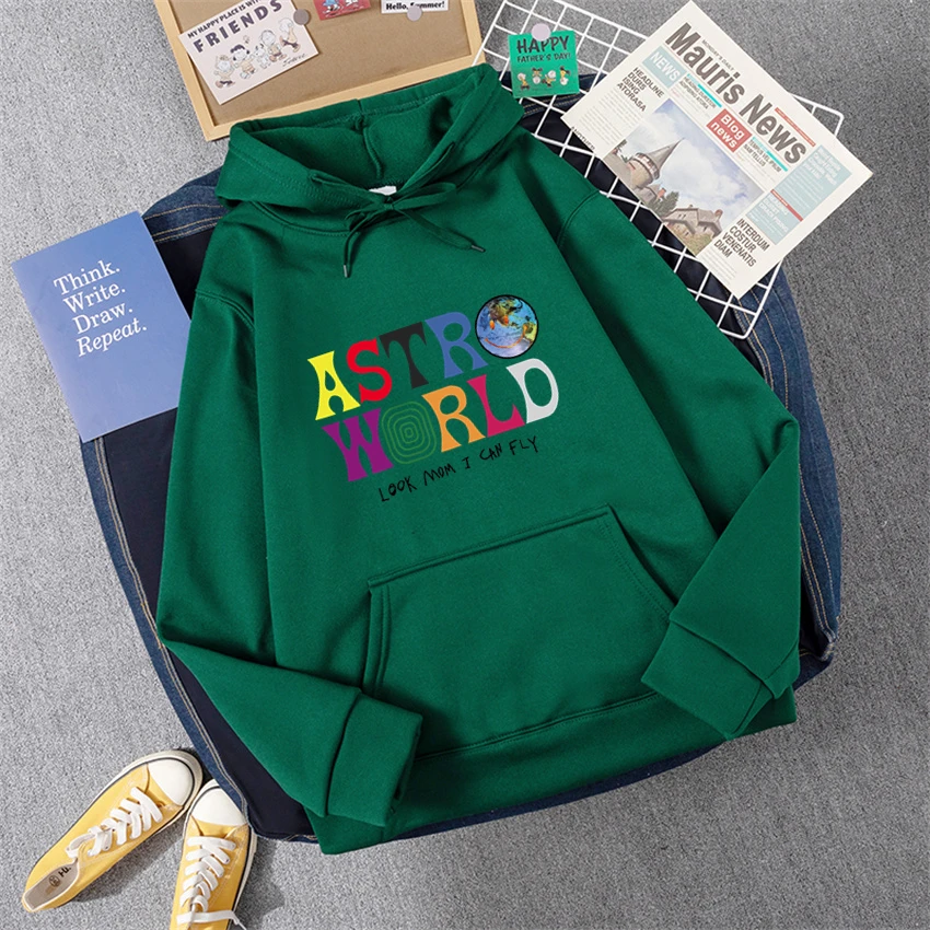 

New Fashion Hip Hop Hoodies Men Women Travis Scotts ASTROWORLD Harajuku T-Shirts Girl WISH YOU WERE HERE Letter Print Sweatshirt