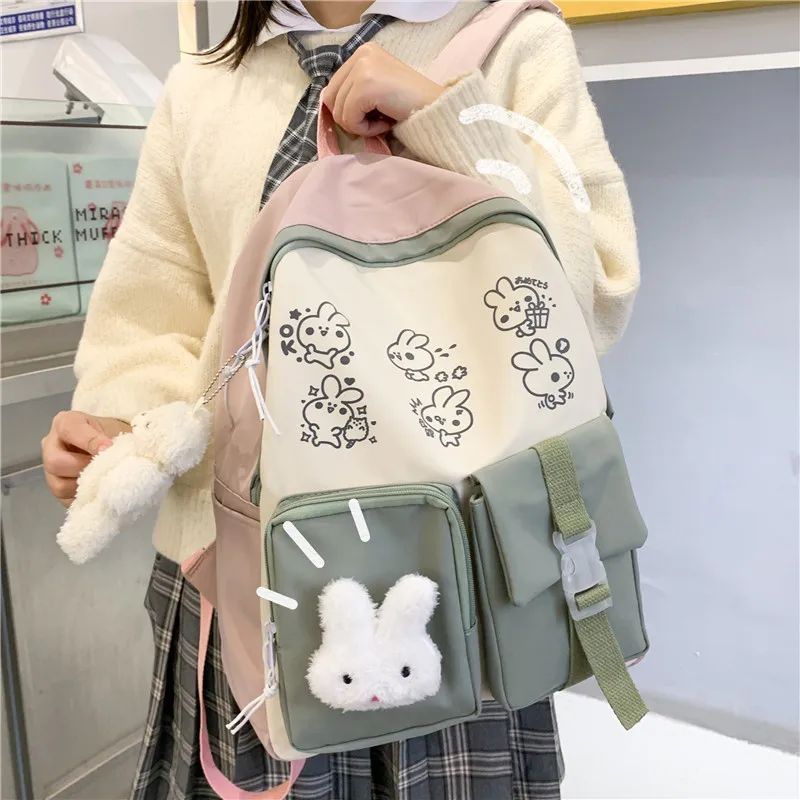 Милый мультяшный рюкзак средней школы для девочек-подростков, школьные сумки для женщин, рюкзак в Корейском стиле 2022, повседневный стиль ко...