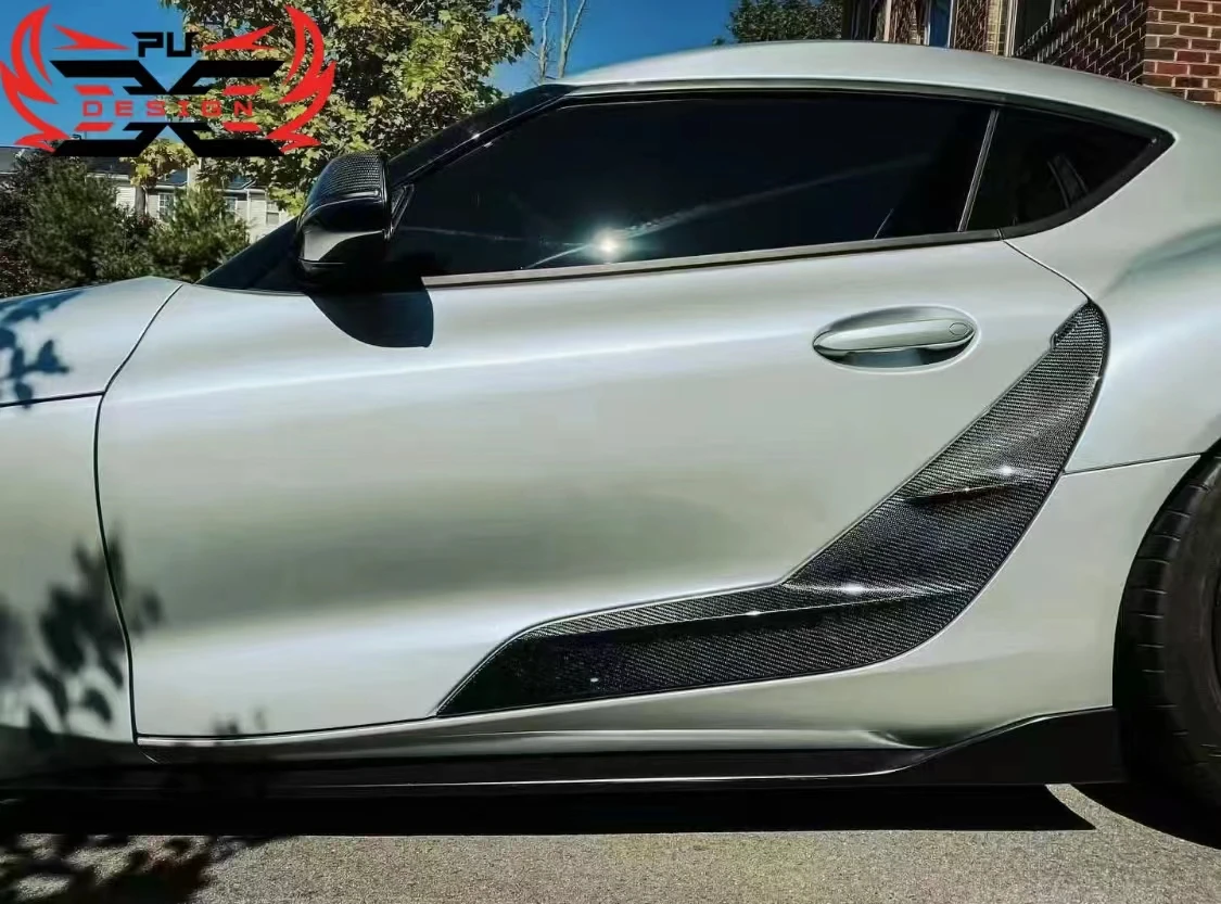 Для Toyota Gr Supra A90 A91 Mk5 Trd Style Дверная доска из углеродного волокна Боковое крыло