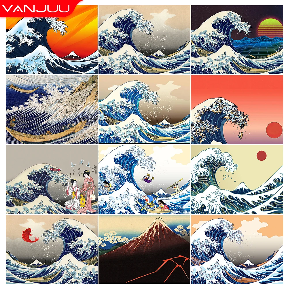 

5D алмазная живопись восход солнца волны полная дрель Алмазная мозаика пейзаж Алмазная вышивка наборы DIY Стразы домашний Декор подарок