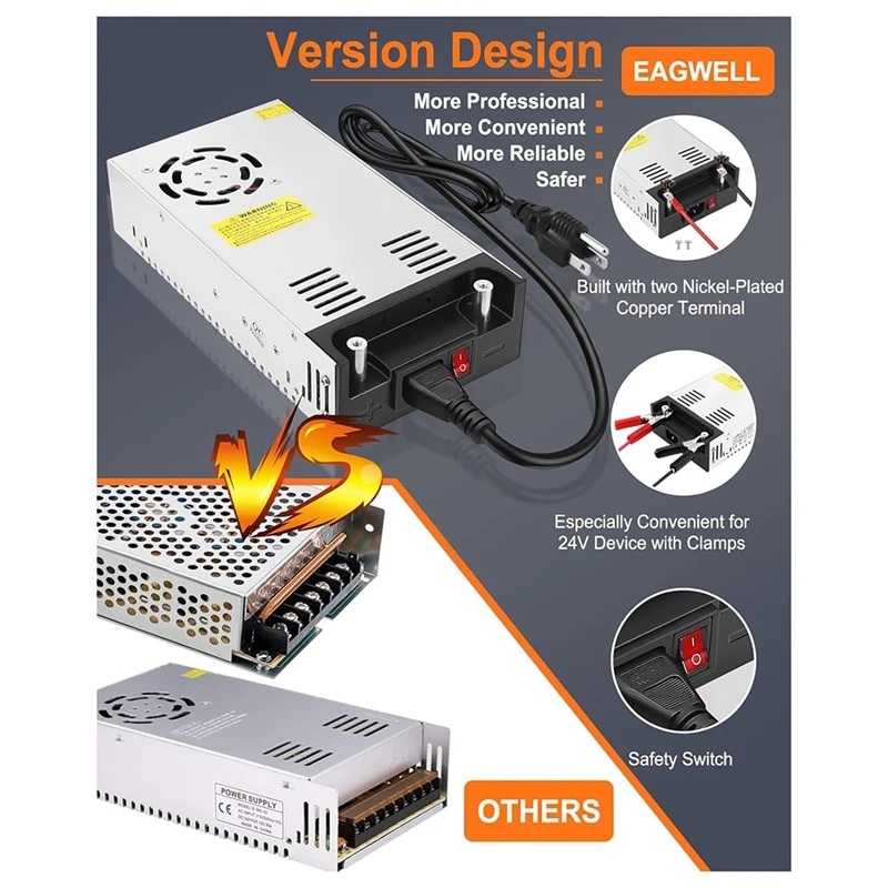 Версия источника питания постоянного тока 24 В 15 А 360 Вт преобразователь