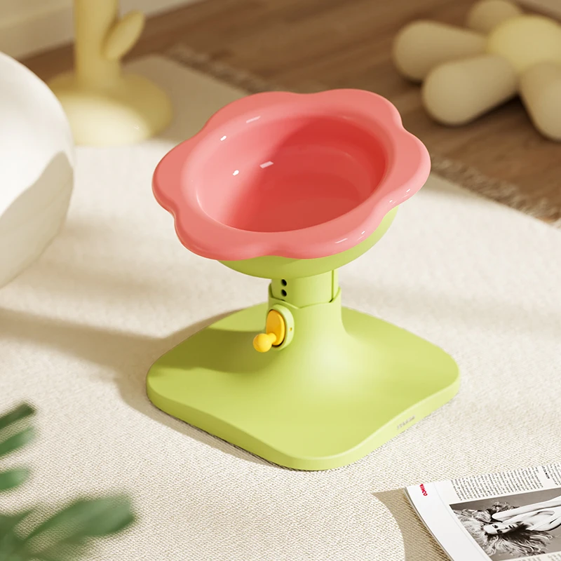 

Adjustable Height Ceramic Food Bowls Cute Pet Feeder Bowls Dog Bowl Reusable Pet Bowl Nonskid Cat Bowl