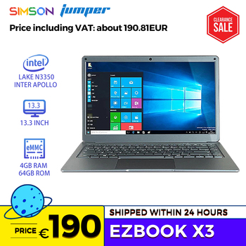 Jumper Notebook X3 Premium Windows 10 Intel N3450 13.3 inch 1080P IPS Display Apollo Lake 8GB 128GB X3 Upgrade Version