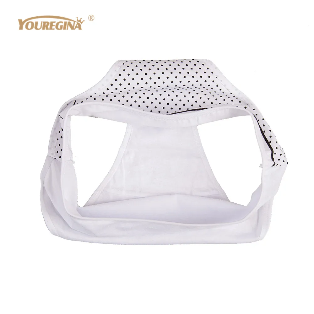 YOUREGINA Women Underwear Cotton Panties Plus Size Middle Waist Dot Print Cute Briefs Ladies Breathable Intimates 6 pcs/lot