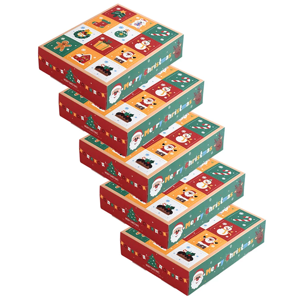 

Christmas Gift Packing Box Gift Paper Box Candy Cookies Treat Wrapping Box Xmas Party Christmas Decoration New Year