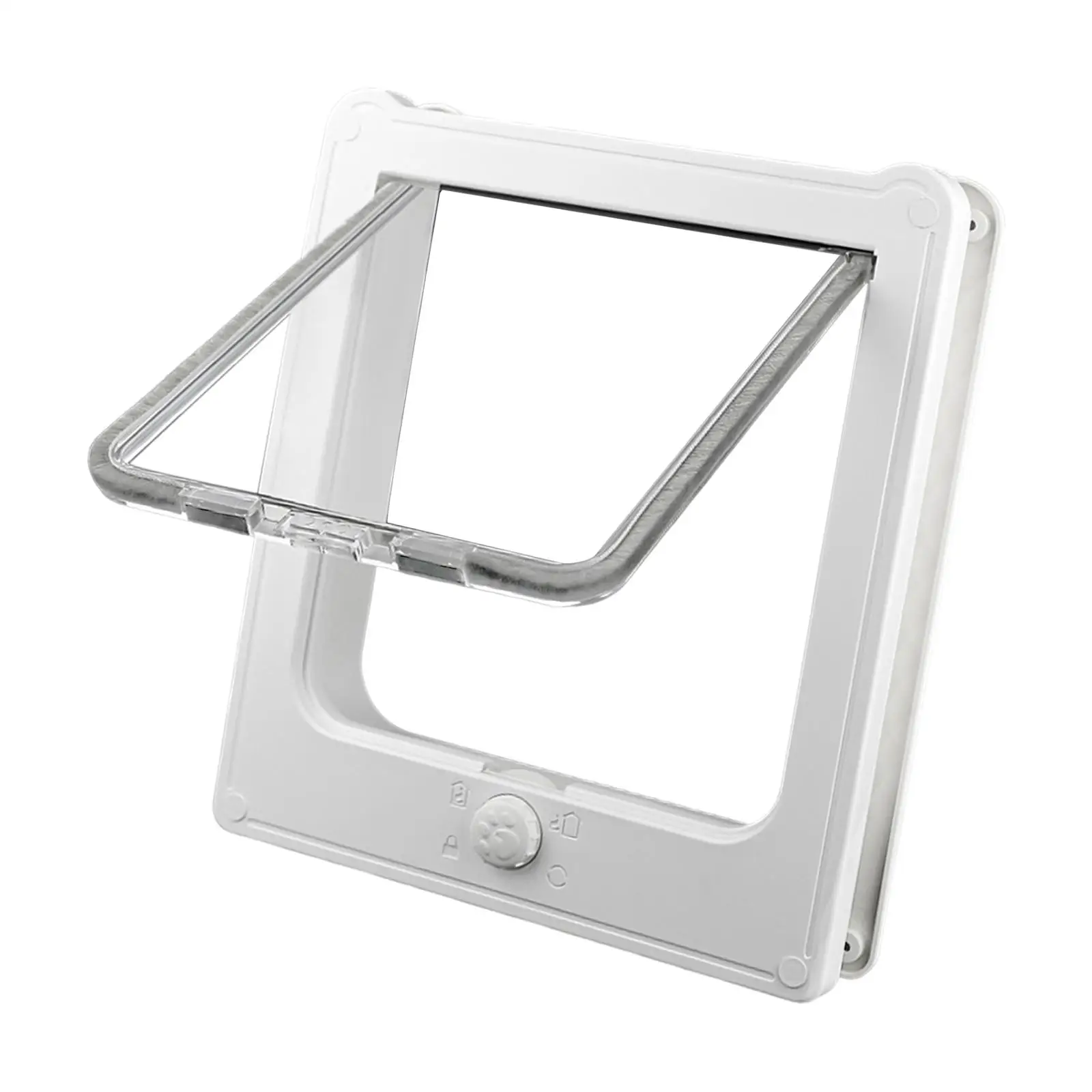 

Cat Dog Flap Door Window Gate 4 of Way of Lock Easy Install Portable Kitten Gate
