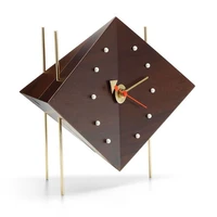 diamond clock desk clocks creative modern design battery operated quartz silent walnut brass table clock26 5x18h home decor