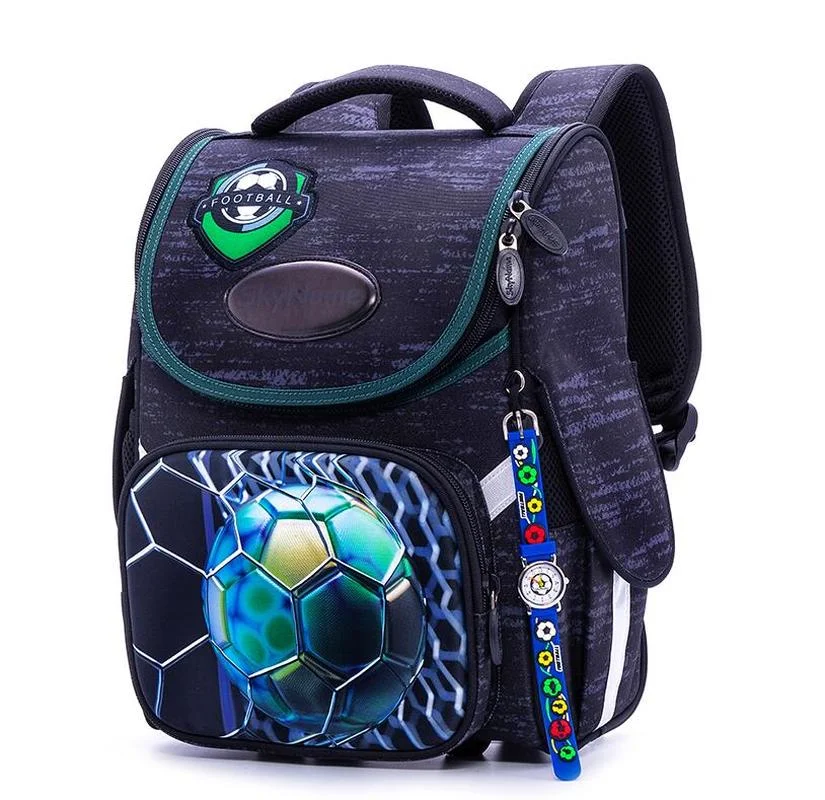 3D Football Pattern School Bags for Boys Orthopedic Backpack Girls 1-4 Grade High Quality Schoolbag for Kids Mochila Infantil