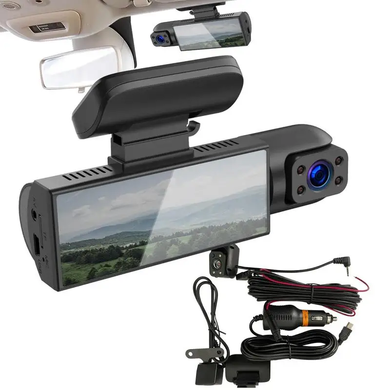 

Передняя камера для грузовика, 2-канальный видеорегистратор, 2-канальная Автомобильная камера с датчиком движения и широким углом обзора 170 градусов