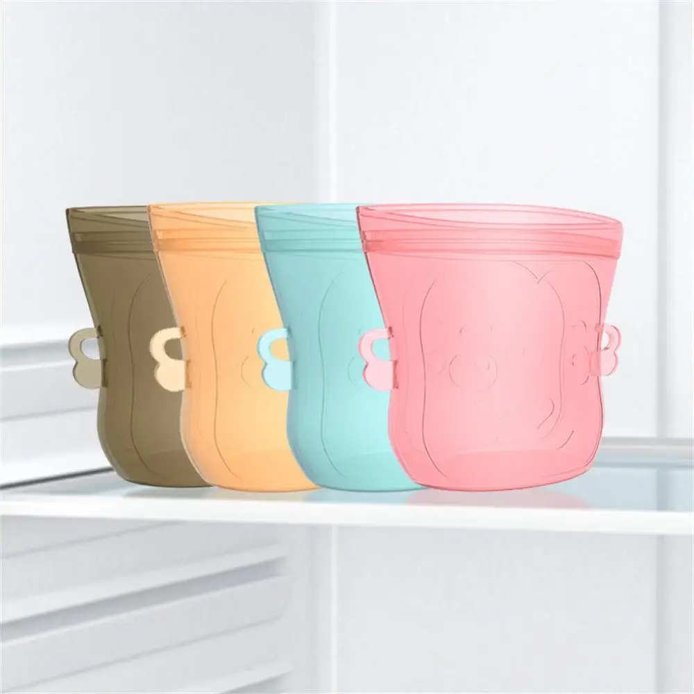 

Silicone Food Bag Safe And Harmless Zero Waste Fresh Sealed Bags Small Snack Bag Kitchen Accessories Wholesale Reusable Foldable